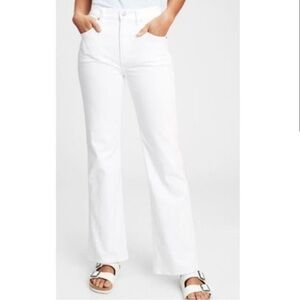 GAP Size 31 (12R) Vintage Flare High Rise Jeans - White